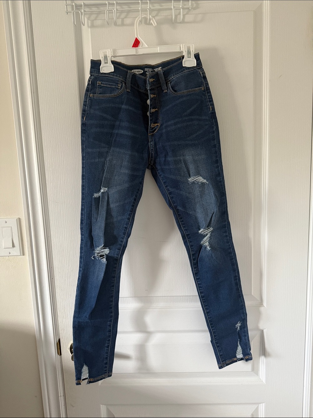 Old Navy Dark Blue Distressed Kids Jeans
